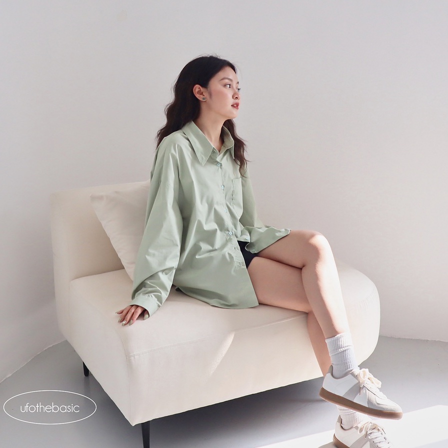 [Mã SKAMFSW175 giảm 10K đơn 50K] Áo sơ mi dài tay vải thô mềm - Poplin Shirt - ufo.thebasic | BigBuy360 - bigbuy360.vn