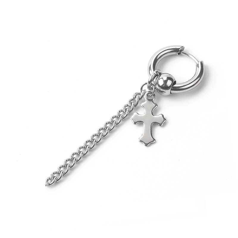 Khuyên tai phối dây xích phong cách punk hip hop Hàn Quốc | BigBuy360 - bigbuy360.vn