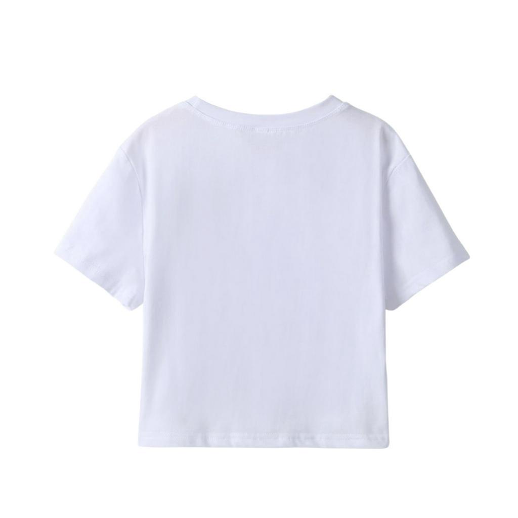 Áo Croptop Tay Ngắn Cổ Tròn Hoạ Tiết Thiên Thần Cho Phái Nữ