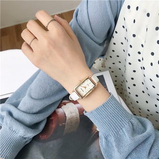 Đồng hồ nữ Barsh BV022 kiểu dáng thời trang, phong cách Hàn Quốc, mặt chữ nhật cá tính