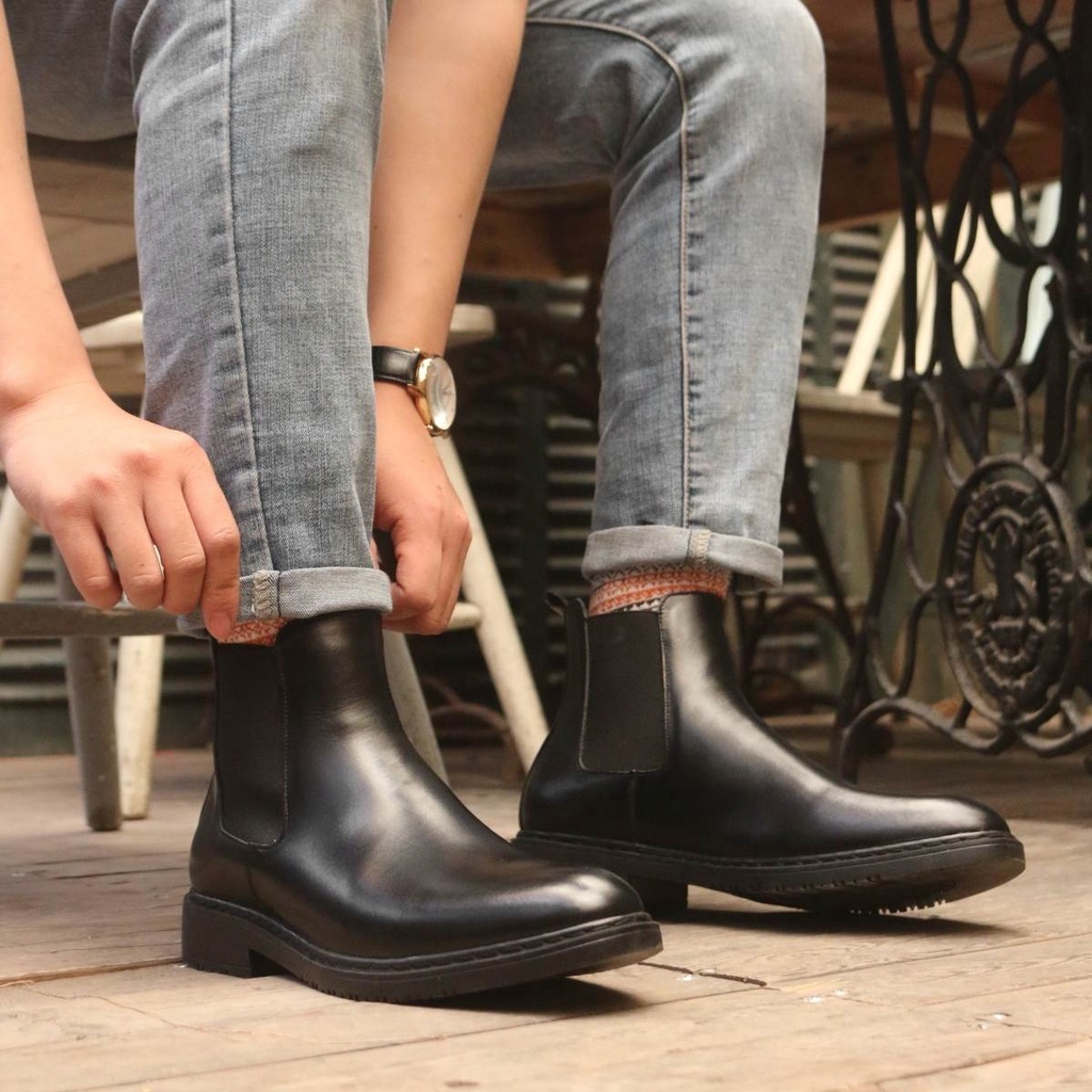 [Mã BMBAU50 giảm 7% đơn 99K] Giày Chelsea Boots Nam Da Bò Thật Nguyên Tấm Cao Cấp Thời Trang LAGADO