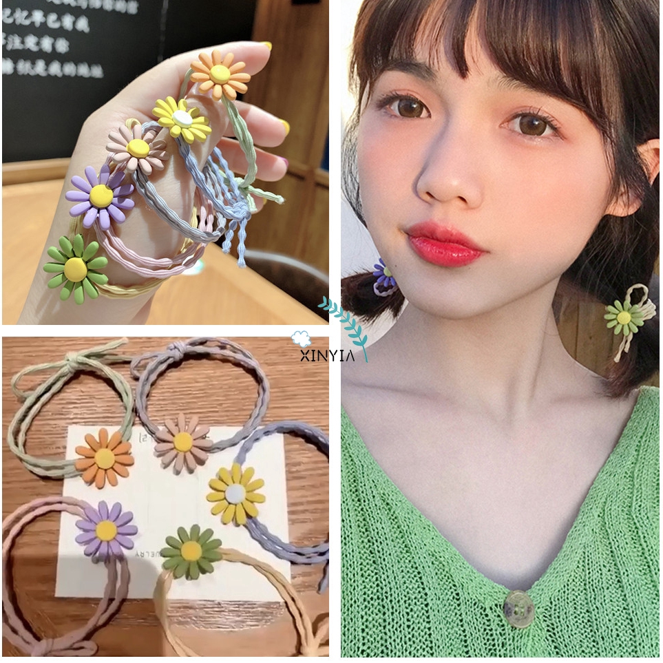 Dây Buộc Tóc Đính Hoa Cúc Xinh Xắn