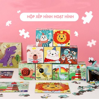 [12 CHỦ ĐỀ]HỘP GHÉP HÌNH CUTE ĐỘC ĐÁO 24 MẢNH