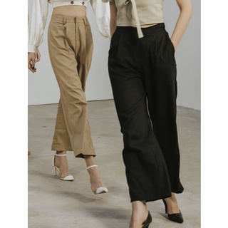 [thelegswork] Marcia Pants - Quần culotte linen đen