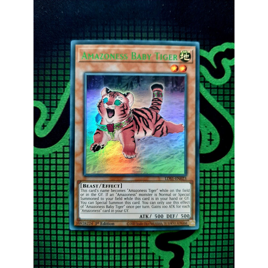 THẺ BÀI YUGIOH LDS1-Amazoness Baby Tiger - LDS1-EN023 - Ultra Rare 1st Edition