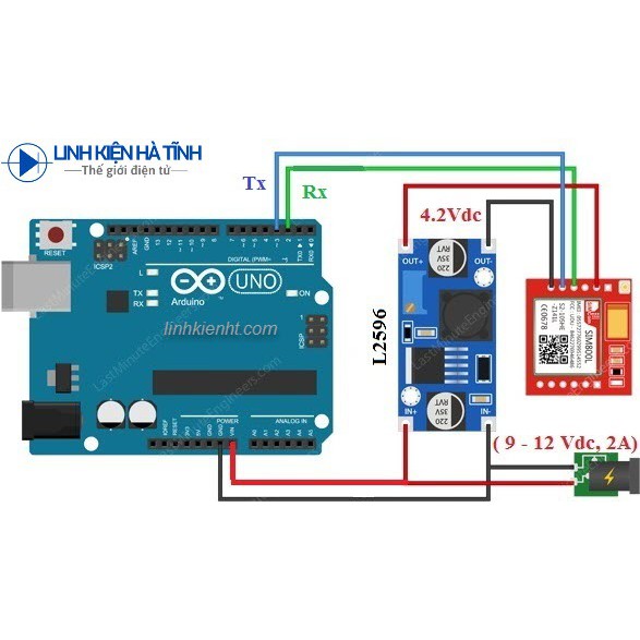 MODULE SIM800L SIM800 SIM800C GSM GPRS KÈM ĂNG TEN KẾT NỐI ARDUINO