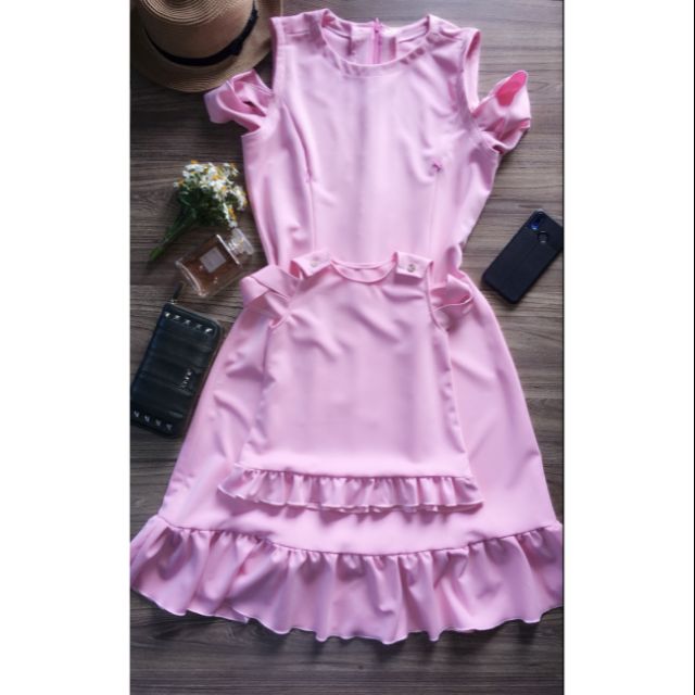 Đầm đôi có khóa cho con ti