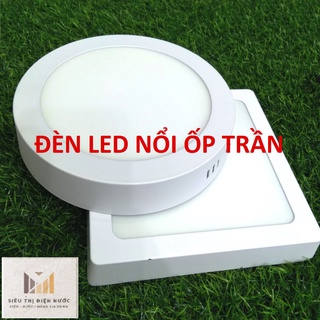 Đèn led ốp trần nổi tròn/vuông 12w, 18w, 24w sáng trắng/ vàng tiết kiệm điện
