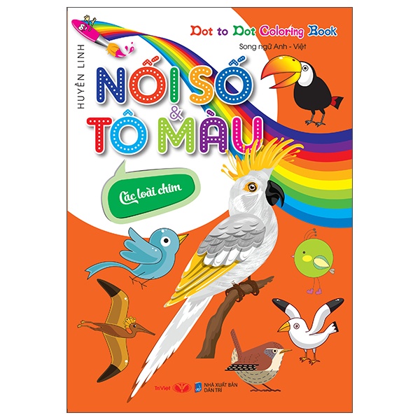 Sách Dot To Dot Coloring Book - Nối Số &amp; Tô Màu - Các Loài Chim