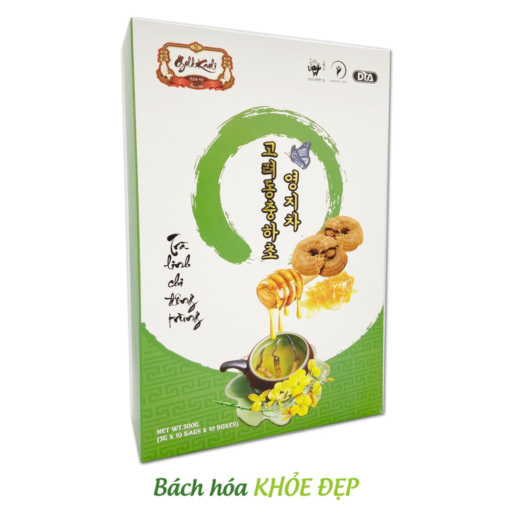 Trà Linh Chi Đồng Trùng Hạ Thảo GoldKaoli 100 gói - Tăng sức đề kháng, bồi bổ cơ thể | BigBuy360 - bigbuy360.vn