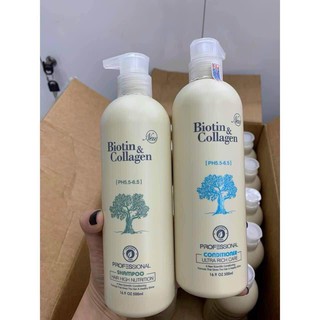 (1000ml x 2 chai) cặp dầu gội xã Biotin Collagen