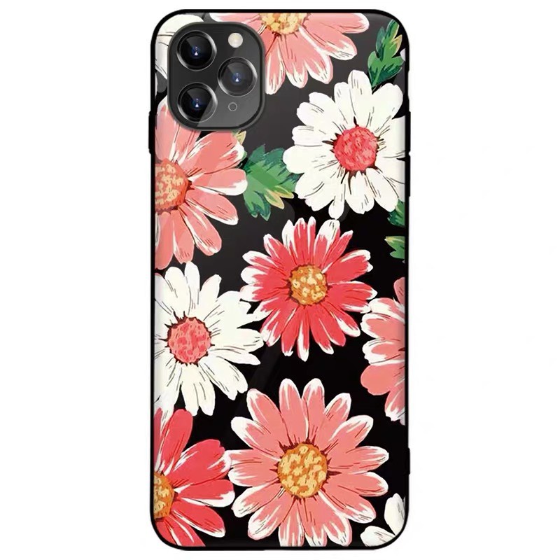 Ốp lưng iphone kính cao cấp hoa đã sắc case 14plus 14 pro max 13 12 promax 11 mini 6 6s 7 8 plus x xr xs Se