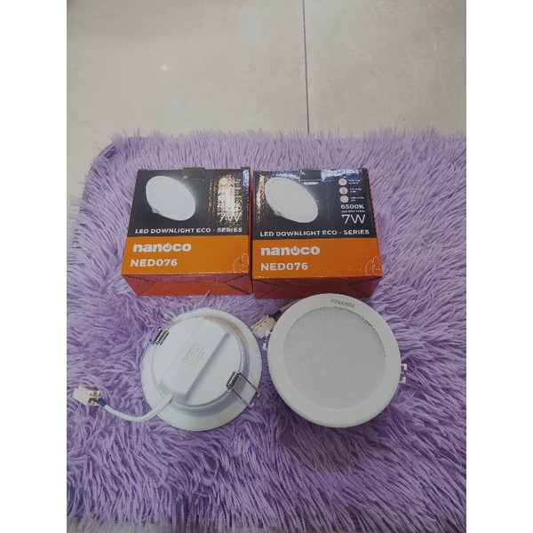 Đèn led âm trần thương hiệu Nanoco d90-7w 1 màu-3 màu