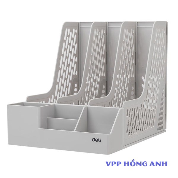 Kệ ráp 3 ngăn có khay cắm bút Deli Z00112 - Gía 3 Ngăn Và Khay Để Bút Deli Z00112