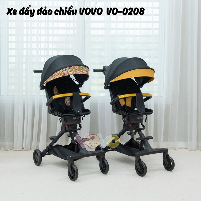 Xe đẩy đảo chiều gấp gọn vovo vo 0208 - ảnh sản phẩm 2