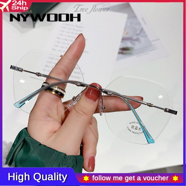 💥🎁Hộp đựng kính miễn phí 🎁💥Kính cận không viền 1.0 1.5 2.0 đến 4.0 thời trang cho nữ