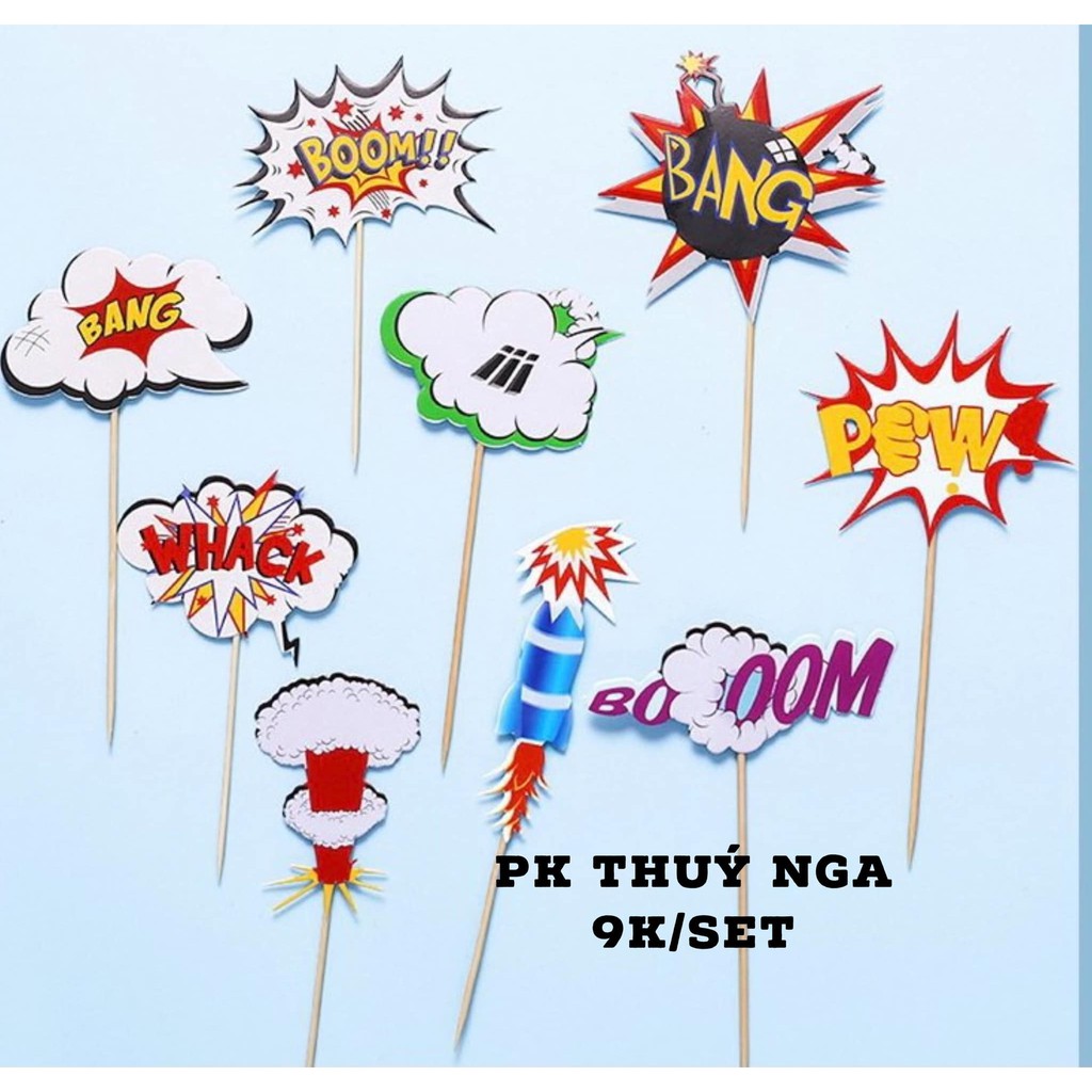 5 set cắm giấy 9 thẻ cắm BOOM-BANG-PEW-Q1502