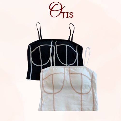 Áo Croptop Hai Dây Chất Cotton Co Dãn Thoải Mái Viền Độc Lạ Cá Tính OTIS - 9921
