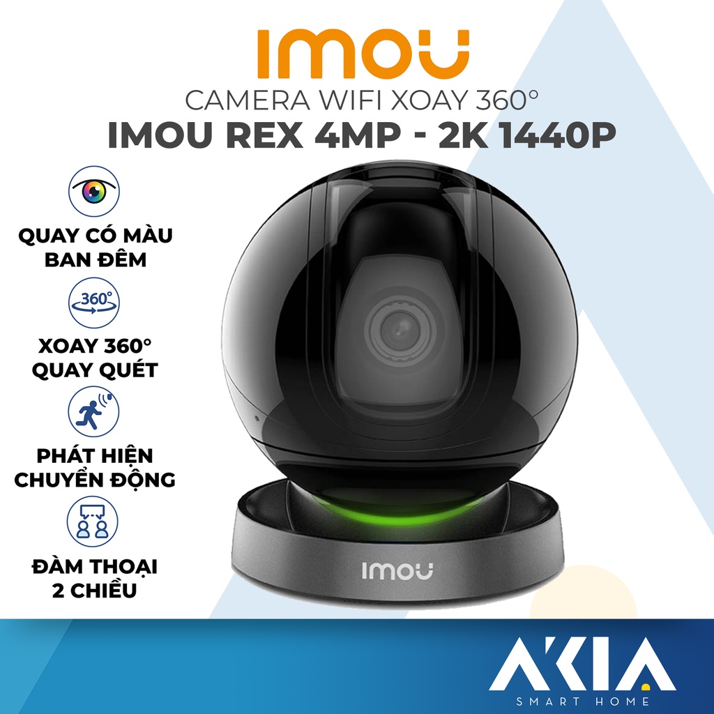 Camera imou REX bản 2MP và 4MP, quét nhanh toàn cảnh xoay 360 độ, nhận diện người, quay có màu ban đêm