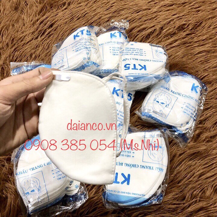 [HCM] Combo 10 cái khẩu trang KT5 kháng khuẩn, bụi mịn- Hình thật