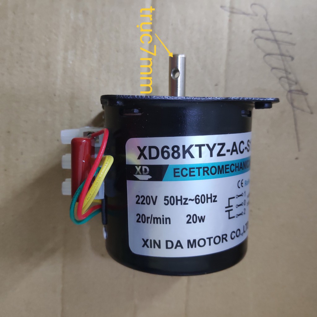 Combo 5 mô tơ giảm tốc 220v 20W