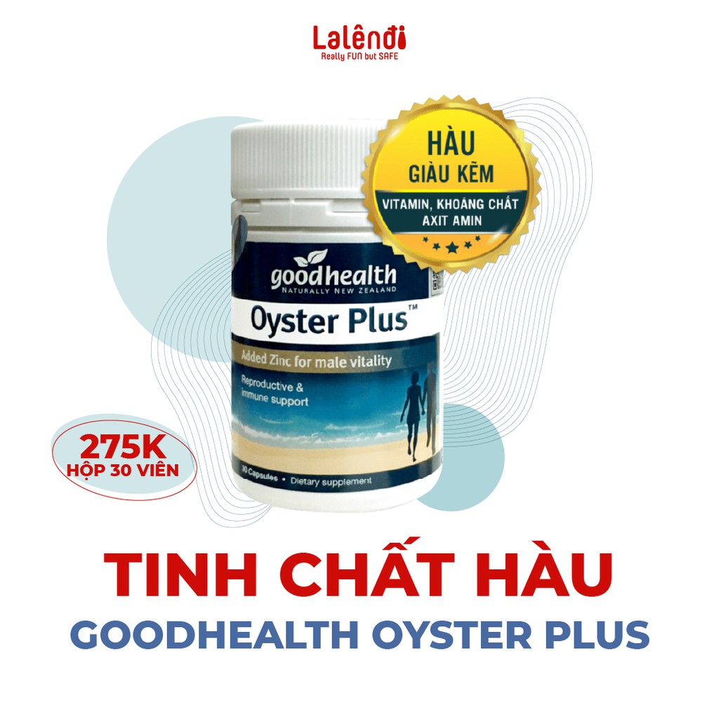 Tinh chất hàu Good Health Oyster Plus hỗ trợ sinh lý nam giới, chính hãng NewZealand (30v) | Lalendi Store