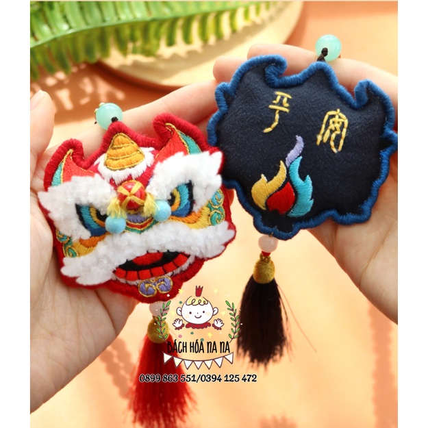 DIY BỘ KIT TỰ THÊU ĐẦU LÂN MẬP - CẦU MAY LÀM MÓC KHOÁ TÚI THƠM TREO Ô TÔ VÀ QUÀ TẶNG - NANA SHOP HANDMADE