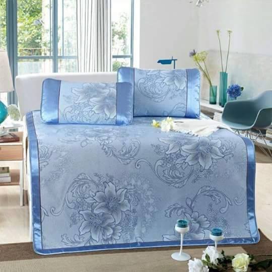 Chiếu cao su non điều hòa 1m6- 2m cao cấp kèm 2 vỏ gối