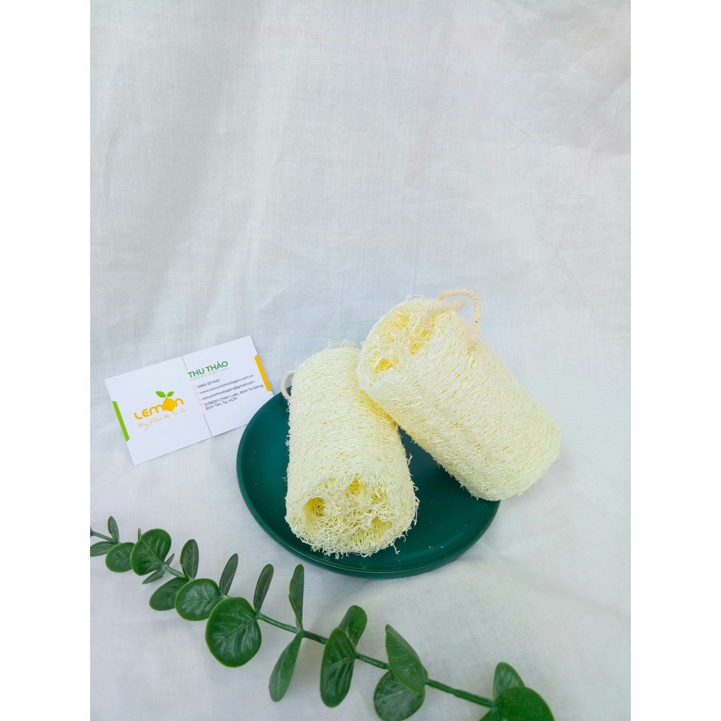 1 Khúc xơ mướp rửa chén bát, ly, nồi chảo tạo bọt tốt, dùng bền