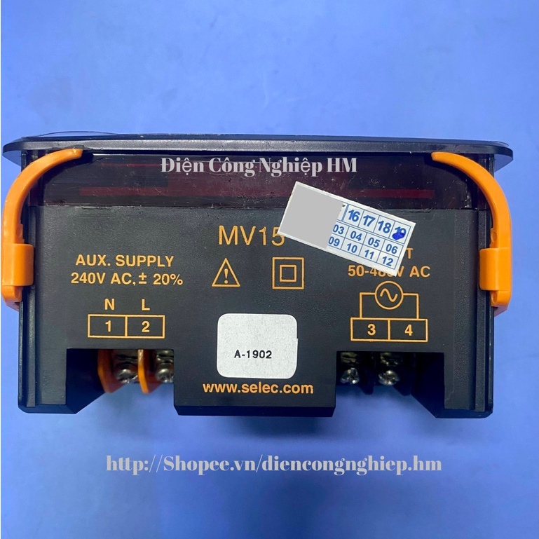 Đồng hồ đo điện áp MV15 Selec - Chính Hãng, Đồng hồ tủ điện dạng số hiển thị dạng Led