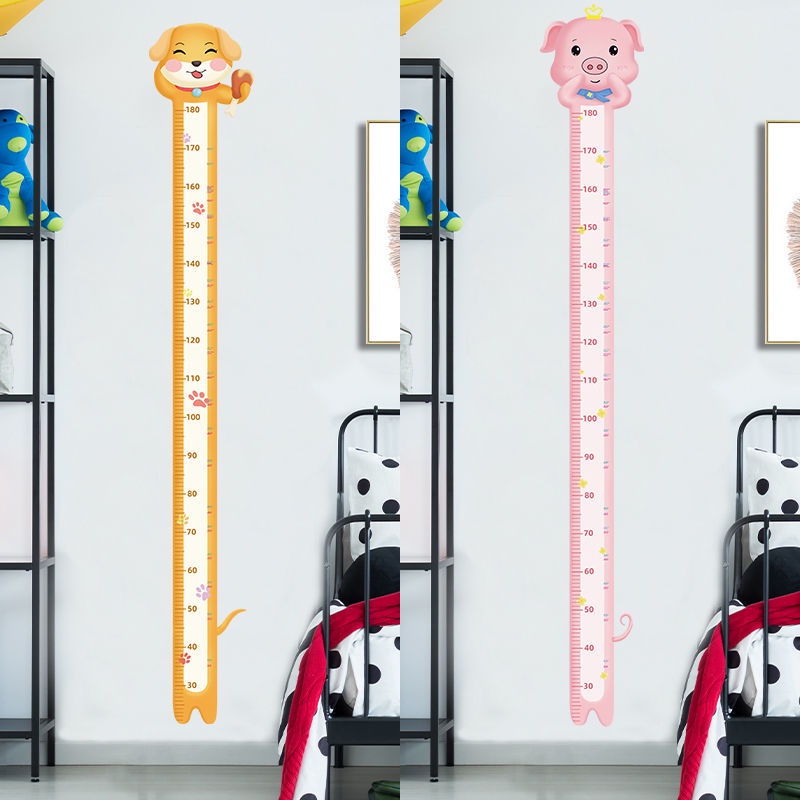 Miếng Dán Tường Đo Chiều Cao Cho Bé Hình Động Vật Hoạt Hình Dễ Thương