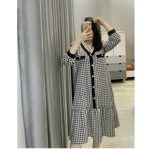 Váy bầu thu đông công sở Shopdambau-MA1474 Đầm bầu thiết kế kết hợp sau sinh