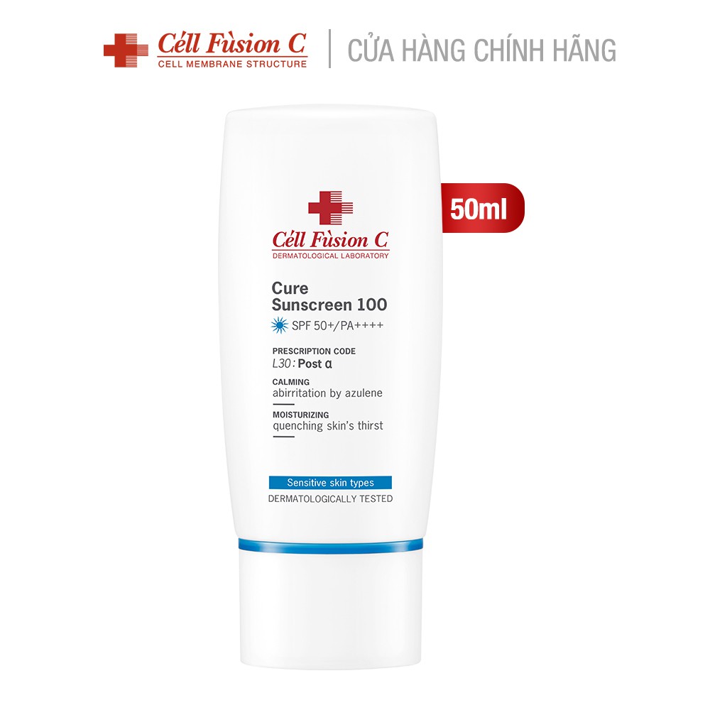 Kem Chống Nắng Dịu Da Cell Fusion C Cure Sunscreen 100 SPF 50+/PA++++ 50ml