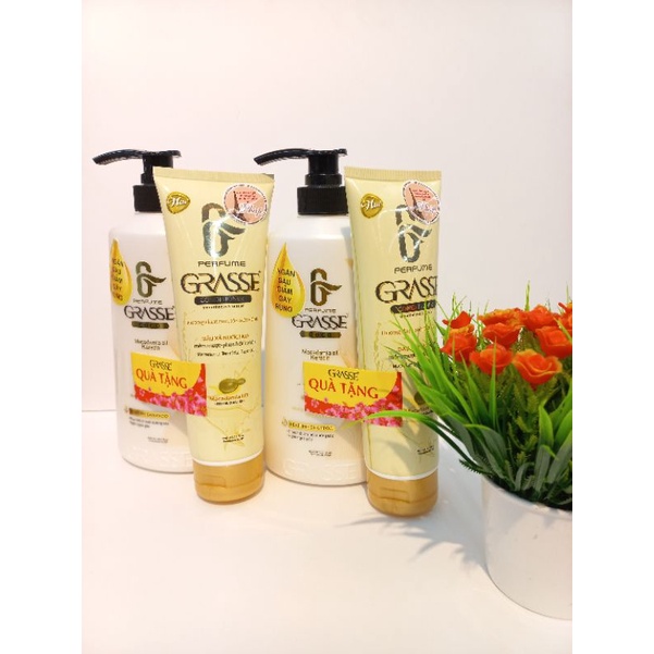 Dầu gội hương nước hoa Grasse 620ml+Dầu xả 215ml