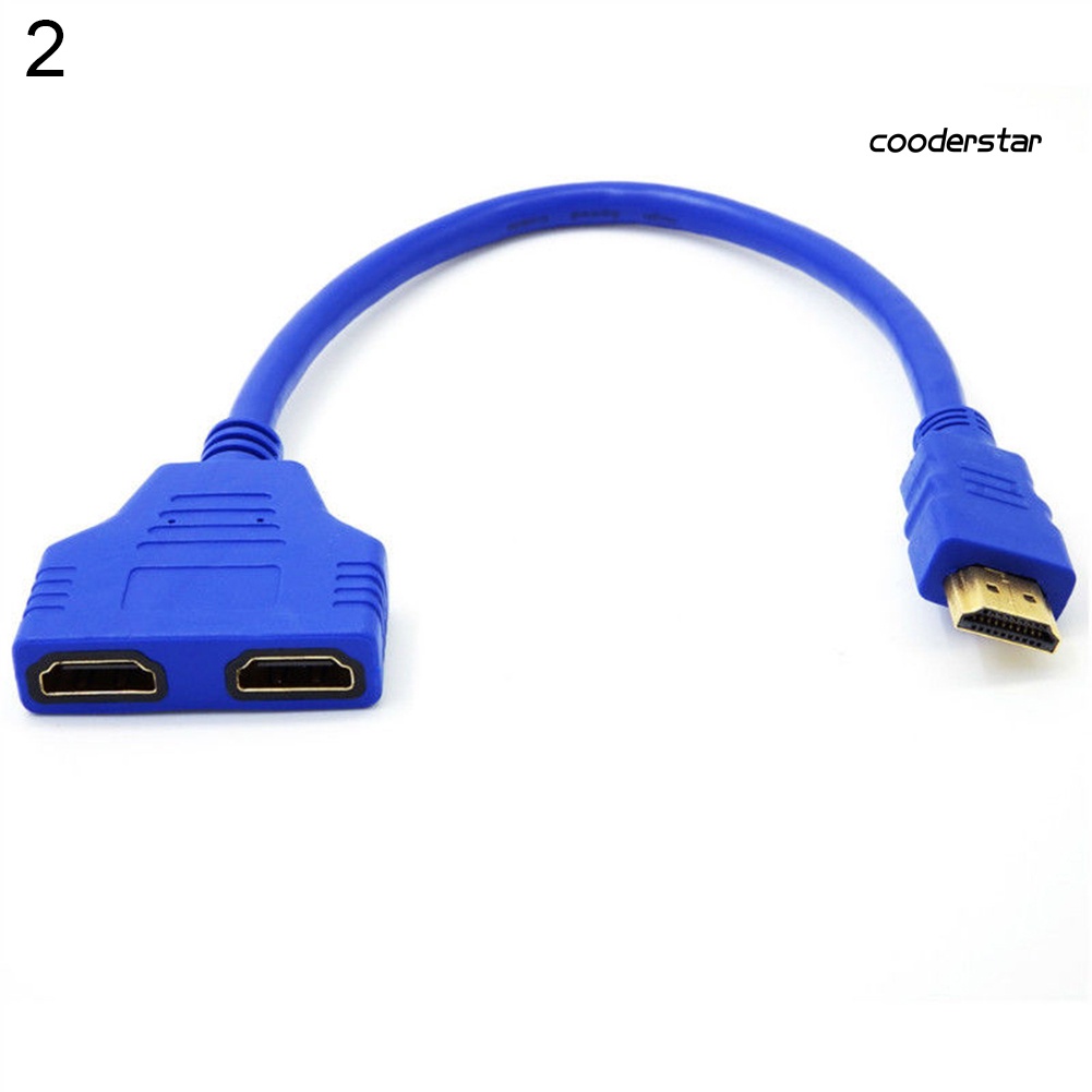 Cáp chia cổng HDMI 1080P sang 2 trong 1 2 đầu ra tiện dụng