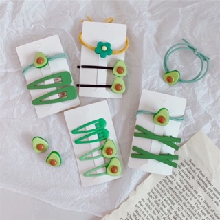 Set kẹp tóc bơ - chun cột tóc bơ