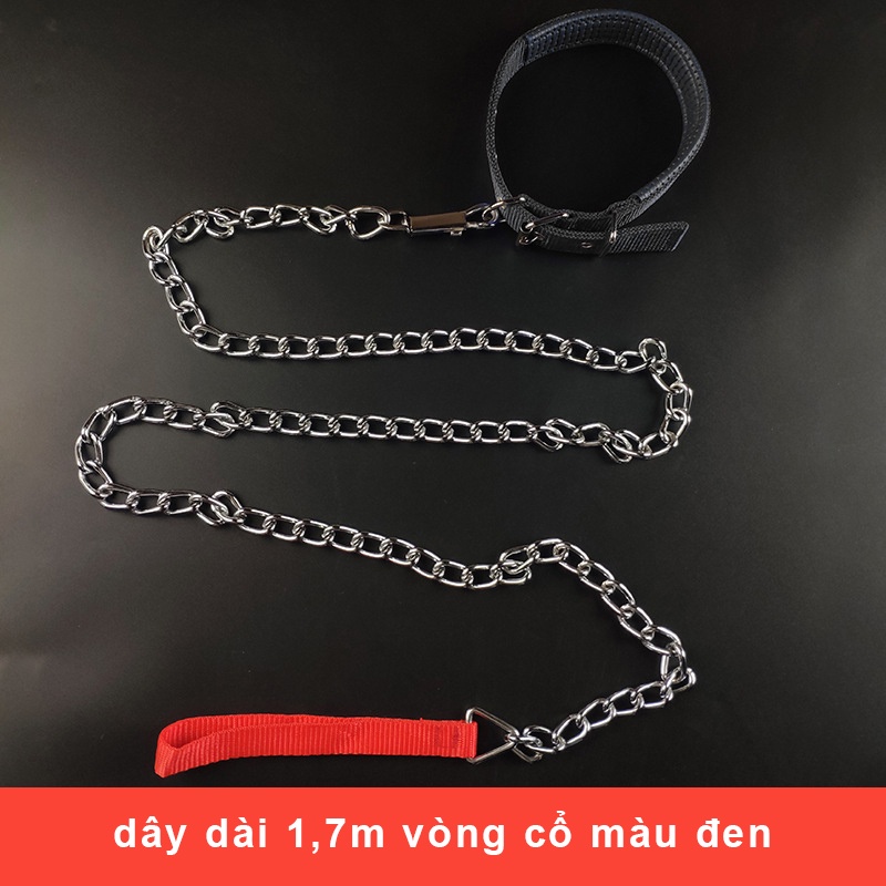 Dây xích chó Hipipet hợp kim inox 1,7m mạ crom không han rỉ chắc chắn