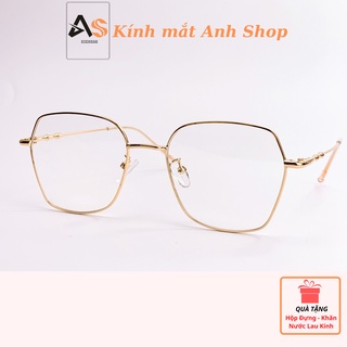 Gọng kính vuông mắt kính to chất liệu kim loại thanh mảnh 6896