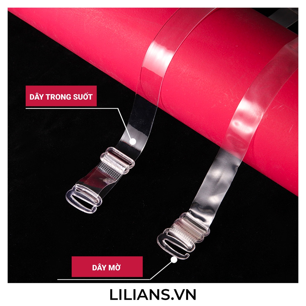 [1 đôi - 2 chiếc] Dây Áo Ngực Trong Suốt Lilians dây áo trong suốt móc nhựa