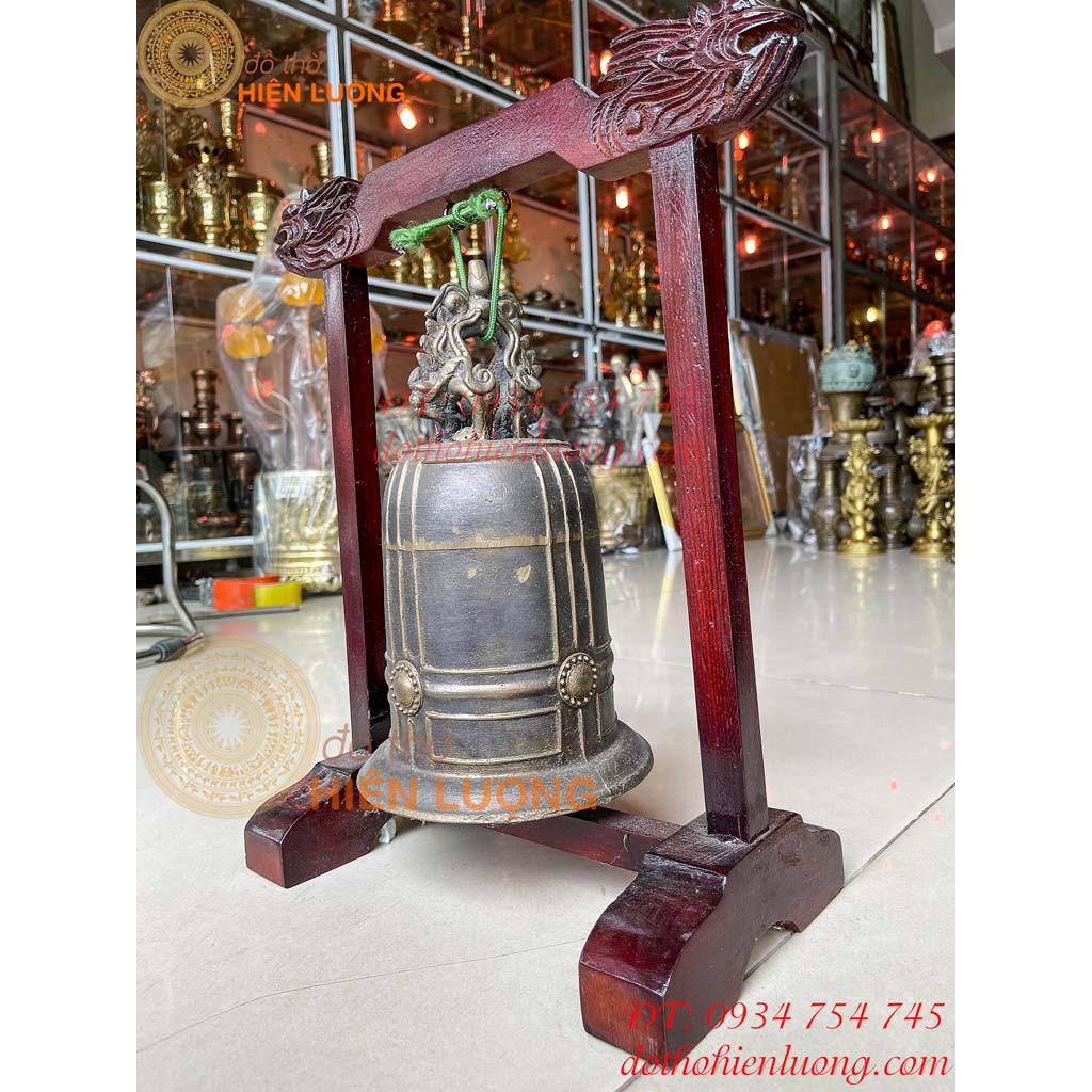 Chuông Treo Bằng Đồng Đúc - Chuông Đồng Đúc Có Giá Treo