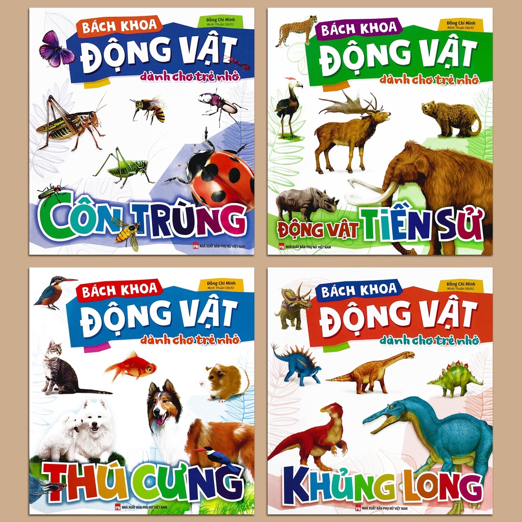 Sách - Bách khoa động vật dành cho trẻ nhỏ - Bộ 4 quyển (Lẻ tùy chọn) - Minh Long