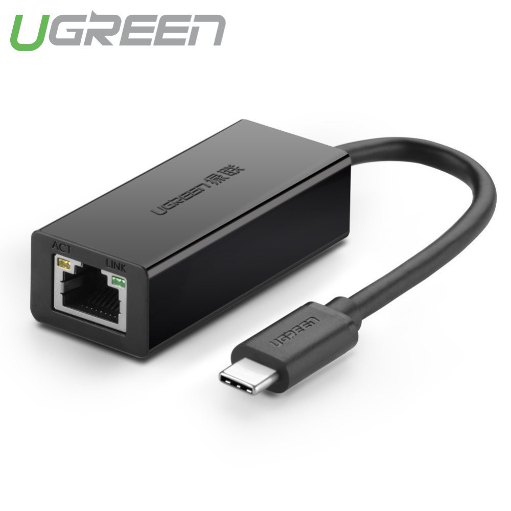 Bộ chuyển đổi USB Type C sang LAN 10/100 Mbps Ethernet dài 40CM UGREEN 30287