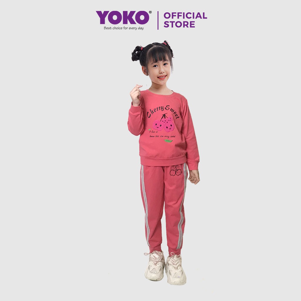 Bộ Quần Áo Thun Dài Tay Bé Gái (1-5 Tuổi) YOKO KID'S FASHION 20417G