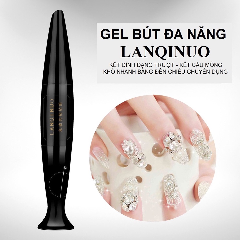 Gel Bút Đa Năng 2 Đầu Đính Đá Móng