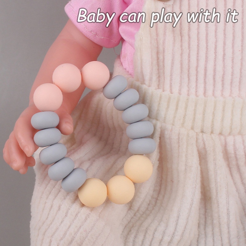 Vòng Tay Chuỗi Hạt Silicone Cho Bé Đang Mọc Răng