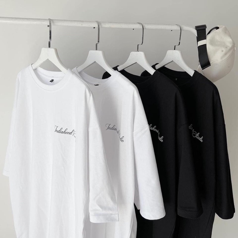 (có sẵn) Áo thun Tay lỡ Form rộng Indiahood unisex (nam nữ mặc được)