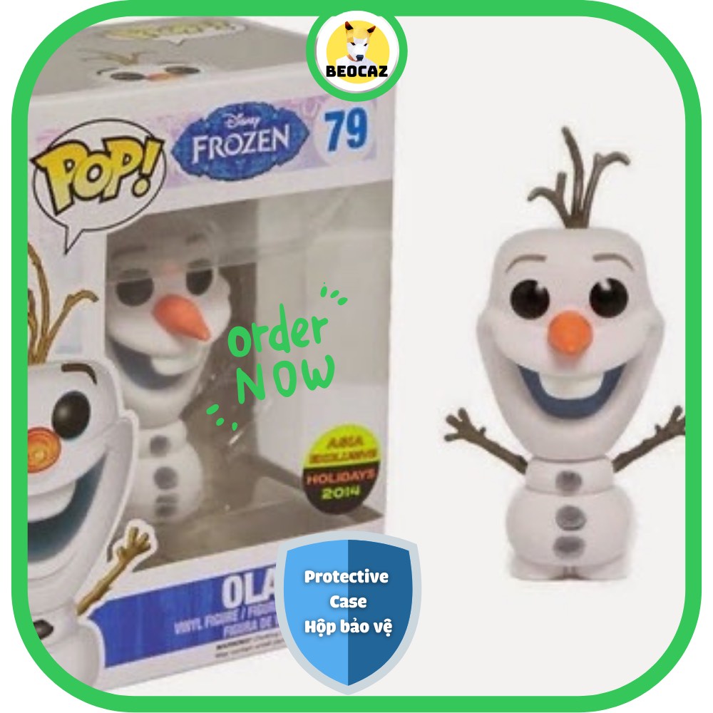 [Hỏa Tốc] [Tặng Hộp Bảo Vệ] [Chính hãng] Mô hình Funko Pop người tuyết Olaf nữ hoàng băng giá Elsa Disney Frozen No.79