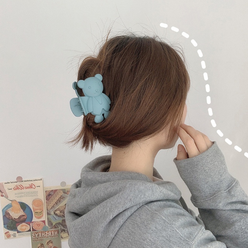 Kẹp Tóc Hình Móng Vuốt Gấu Màu Kẹo Ngọt Chống Trượt Thời Trang Cho Nữ