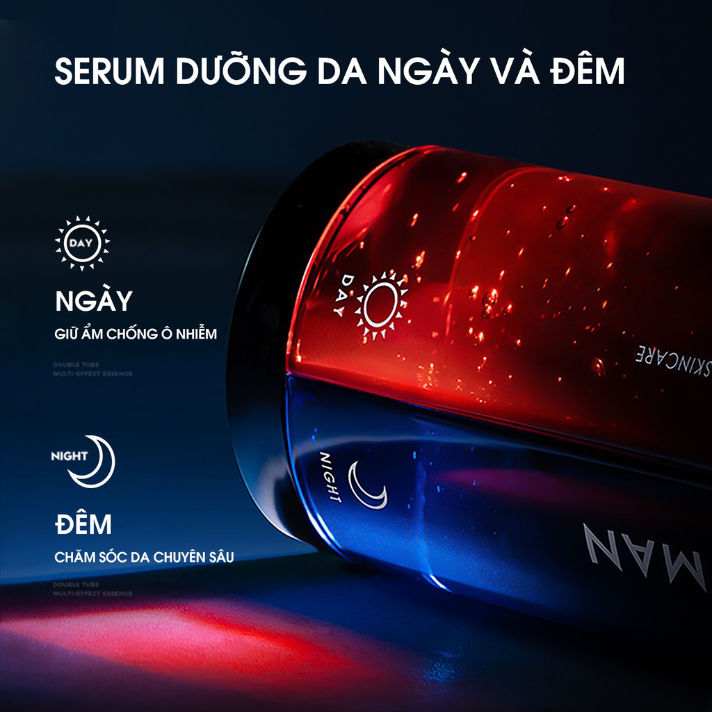 Serum Chăm Sóc Da Kiềm Dầu Ngày &amp; Đêm 2 In 1 Blueman 50g ZL117