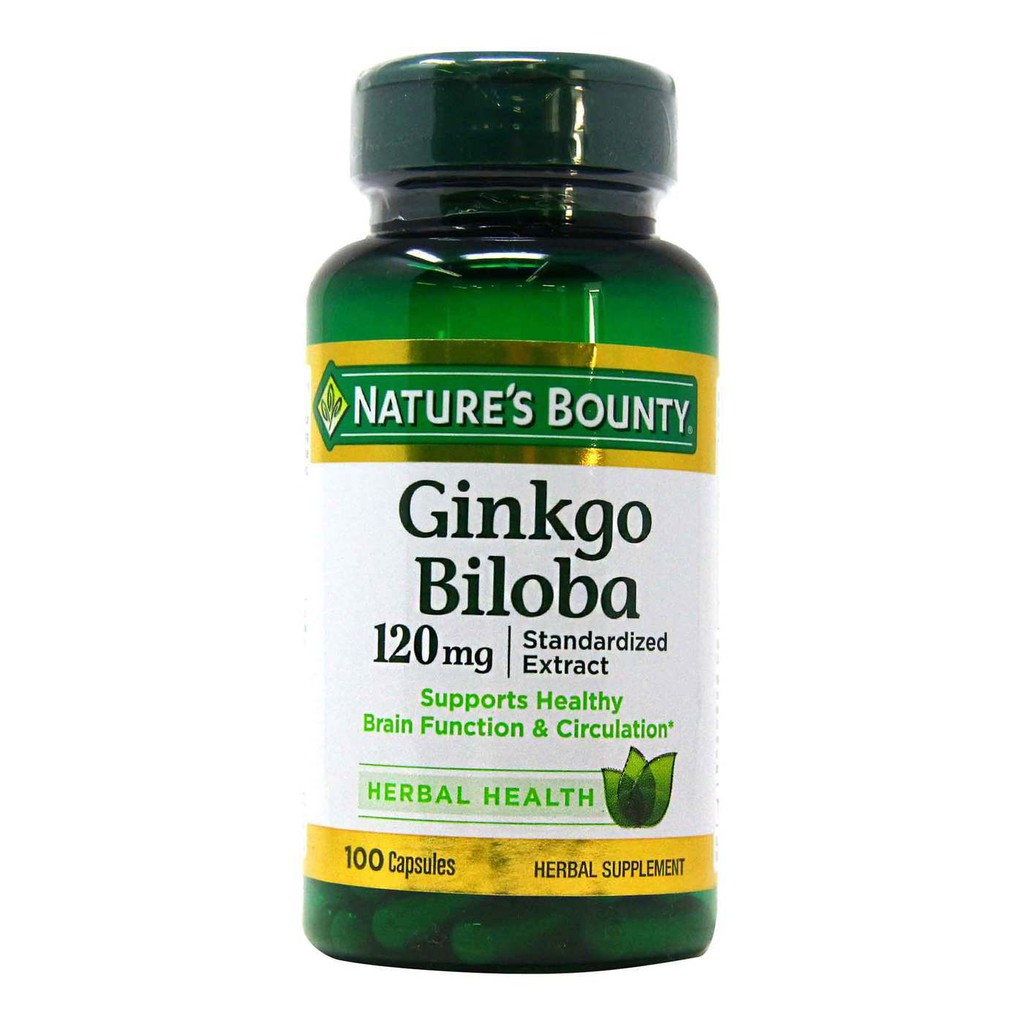 Viên uống Ginkgo Biloba 60mg Nature Bounty 60 viên dạng viên nén - Bảo Vệ Tế Bào Thần Kinh